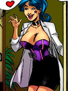 These cartoon chicks take a special pills to make their boobs grow very fast