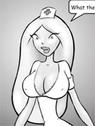 ..i saw her pussylips sneaking out of her lacy panties!