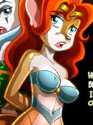 Drawn naughty chicks in tight outfits looking so hot while dancing.