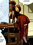 When cartoon babe drinks a magic shake her tits becomes mega huge