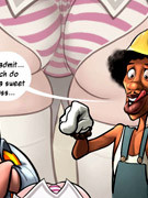 Two dudes want to fuck sexy chick in toon sex comics