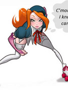Sexy red chick gets a lot of fucking in super cool cartoon porn