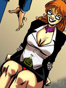 Ginger bitch roped and with a gag get injected with a special sexual elixir in hot toon porn