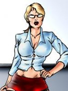 Big black toon guy shows off his dick to seduce white girl to sex
