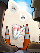 Two dudes going to fuck hard cool chick in the awesome sex comics