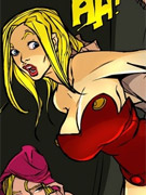 Dirty red daphne gets her mouth full of jizz after hot blowjob in awesome cartoon porn