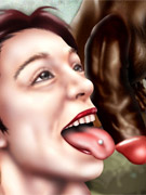 Dude gets horny when watching bald black dude fucking hard his wife