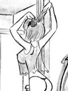 Oh boy she's taking off her clothes!