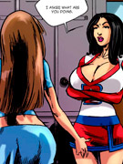 Naughty cartoon cheerleader girls love dirty sex a lot