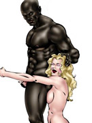 Black guy dominates mature bitch in cartoon porn