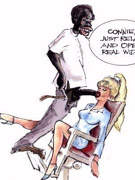 Nasty toon girlfriends doingtheir best to be cum covered after giving a head to black guys.